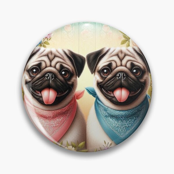 Item preview, Two Pug Dog Friends  designed and sold by netz28.