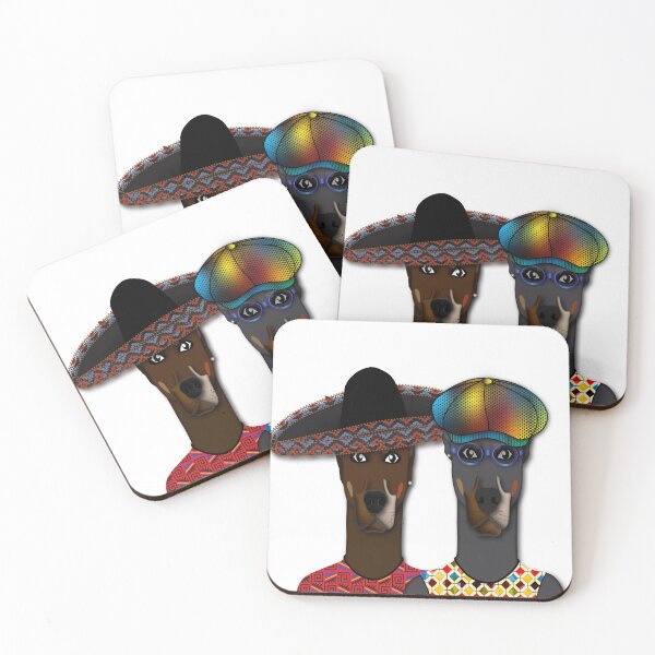 Item preview, Dapper Dogs in Style – Colorful Canine Duo designed and sold by KeithAlexander.
