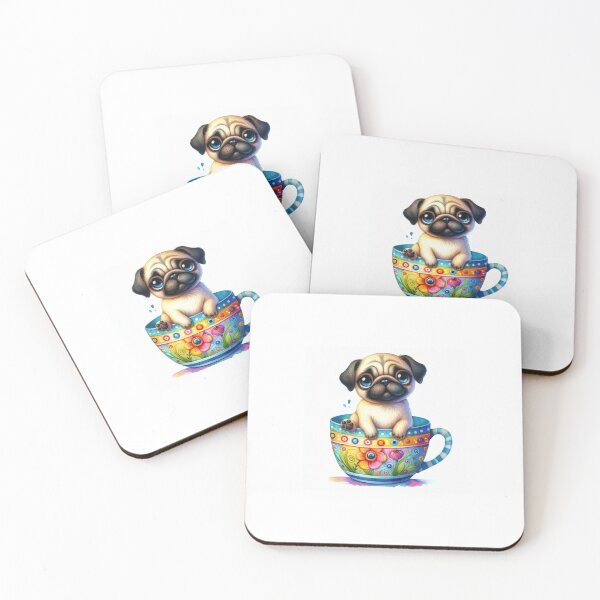 Item preview, Pug in a mug designed and sold by netz28.