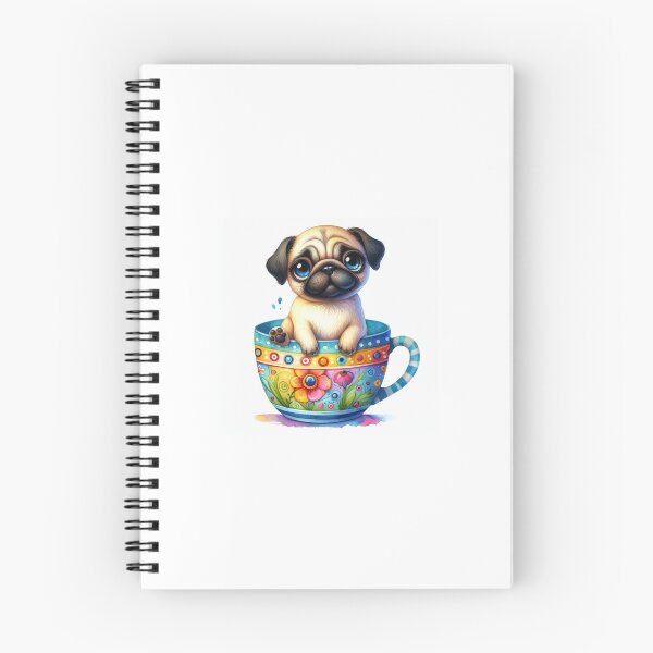 Artikelvorschau, Mops in einer Tasse entworfen und verkauft von netz28.