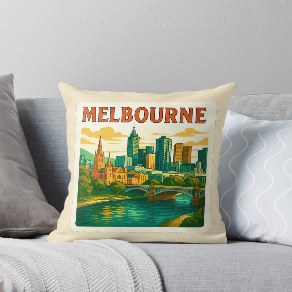 Item preview, Melbourne, Australia - Yarra River & City Skyline designed and sold by Myra365Art.