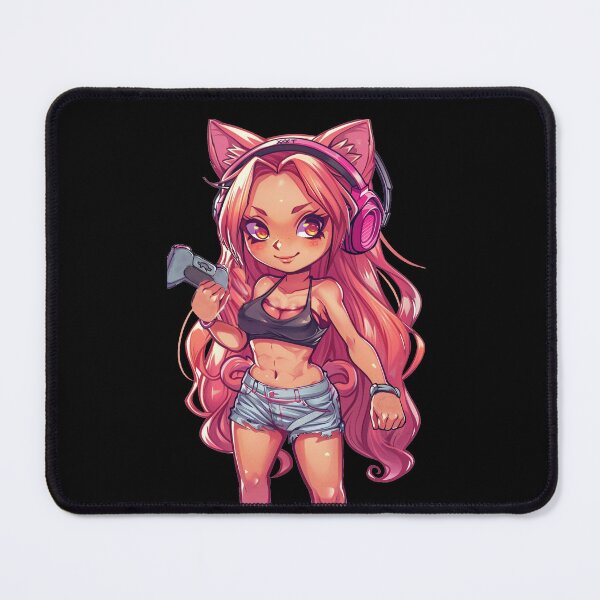 Item preview, Chibi Gamer Girl – Pink Edition designed and sold by ArgentoArt.