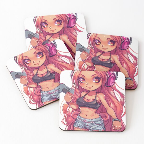 Item preview, Chibi Gamer Girl – Pink Edition designed and sold by ArgentoArt.