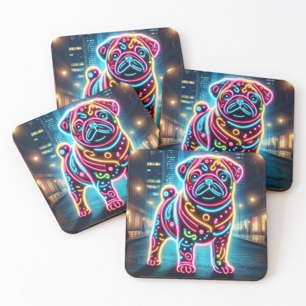Item preview, Colourful Pug Dog  designed and sold by netz28.