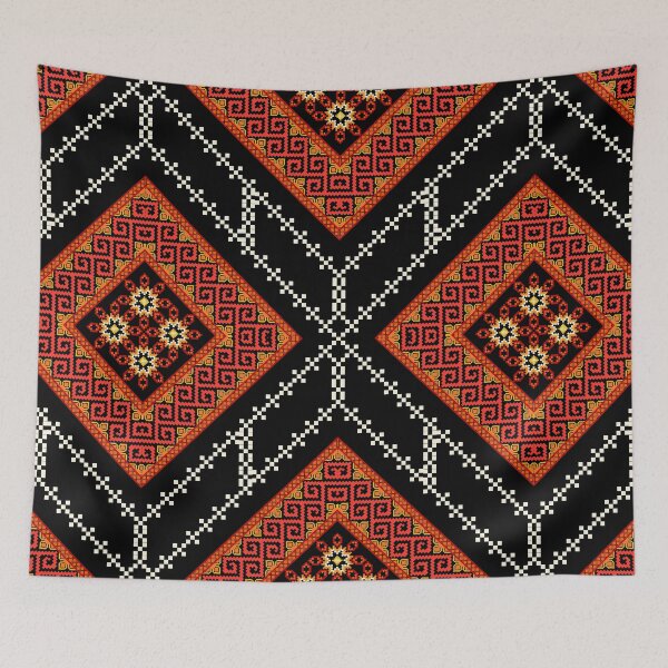 Item preview, Burnt Orange & Scarlet Greek Key Ethnic Seamless Pattern designed and sold by Khwanchai.