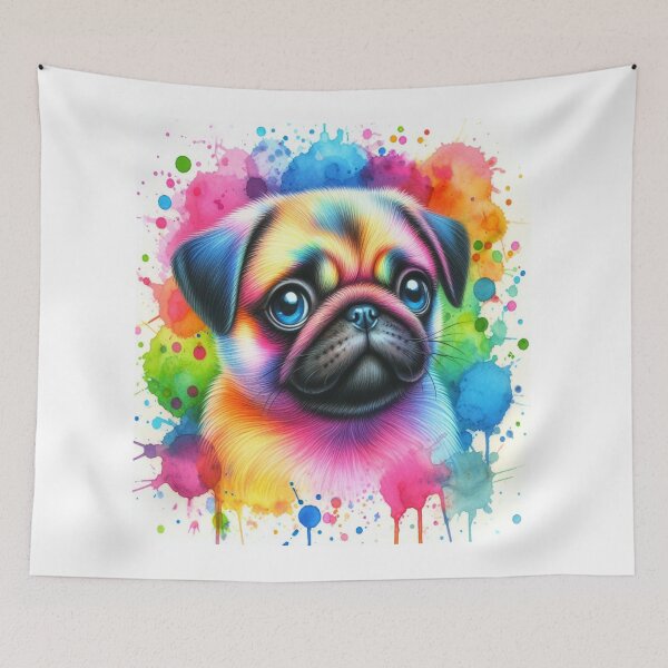 Item preview, Colourful Pug Dog  designed and sold by netz28.