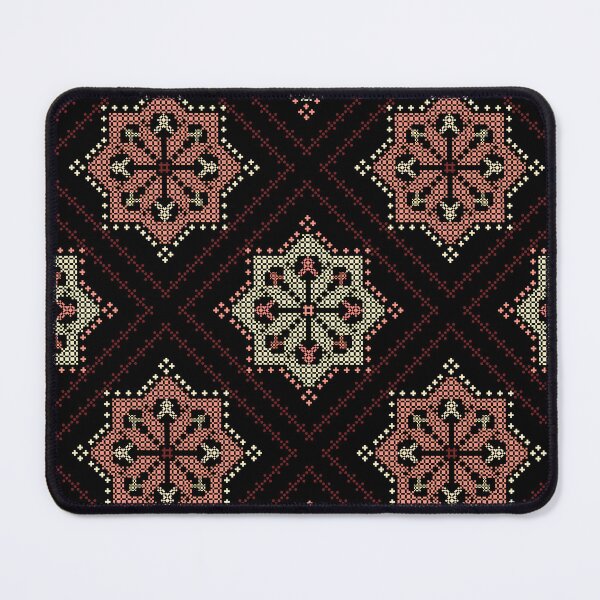 Item preview, Terra Cotta & Ecru Pixel Floral Ethnic Seamless Pattern designed and sold by Khwanchai.