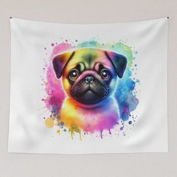 Item preview, Colourful Pug Dog  designed and sold by netz28.
