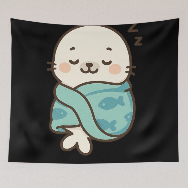 Item preview, Harbor Seals Sleeping Seal designed and sold by DamioPolArt.