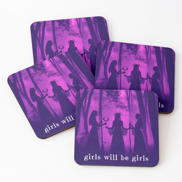 Item preview, Girls Will Be Girls - ladies night witches in the woods purple designed and sold by RabbitHoleThings.