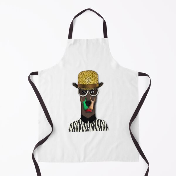 Item preview, "Showtime Doberman – Glam Pup in Gold Hat & Stripes" designed and sold by KeithAlexander.