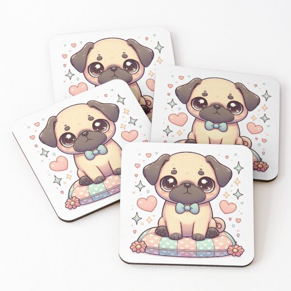 Item preview, Pug Dog Kawaii  designed and sold by netz28.