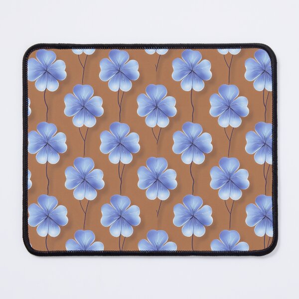 Item preview, Ethereal blue Four-Leaf Clover On Mocha Mousse Background  designed and sold by MKH GARDEN STORE.