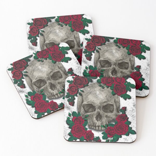 Item preview, Skull and roses designed and sold by Freeform Flow by Caroline.