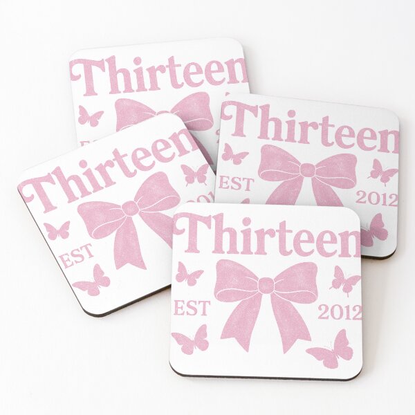Aperçu de l'œuvre Coquette Bow Thirteen | Créée en 2011 | Tenue pour 13 ans | Ère du 13e anniversaire | Cadeau pour un enfant de 13 ans | Treizième anniversaire | Adolescente créée et vendue par PixelBlooming.