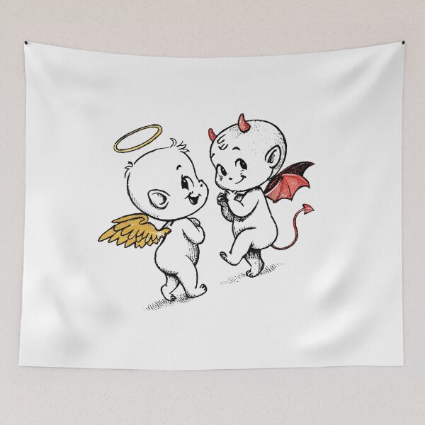 Item preview, Angel & Devil Babies designed and sold by NickTaroDesign.
