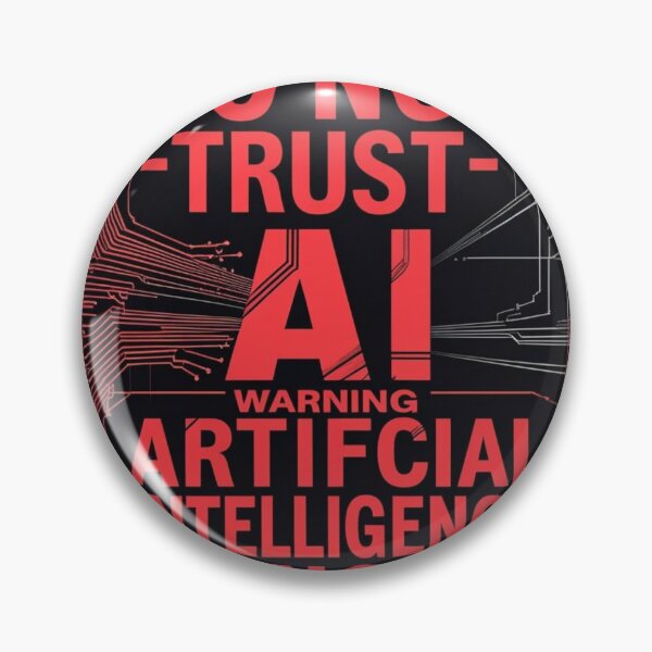 Item preview, Do Not Trust AI – Artificial Intelligence Danger Warning designed and sold by smitke.