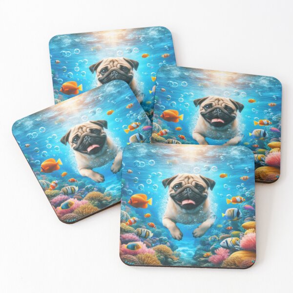 Item preview, Underwater Pug Dog (2) designed and sold by netz28.