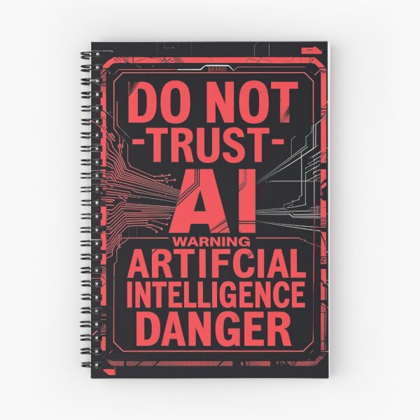 Item preview, Do Not Trust AI – Artificial Intelligence Danger Warning designed and sold by smitke.