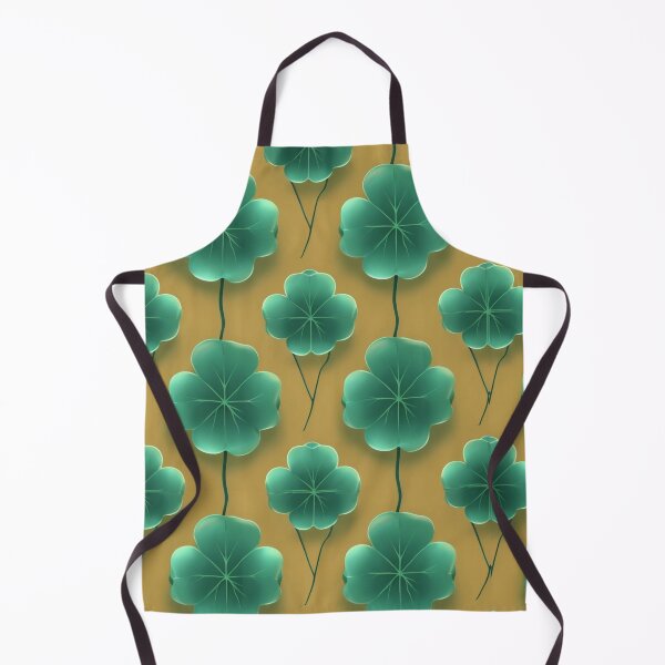 Item preview, Teal blue Four-Leaf Clover On Mocha Mousse Background designed and sold by MKH GARDEN STORE.