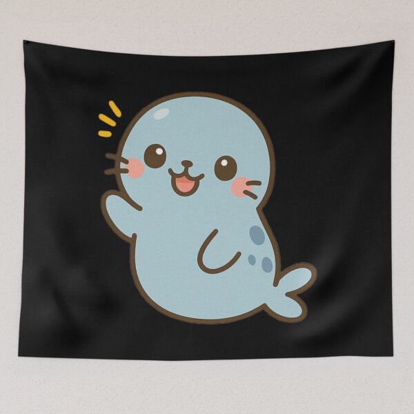 Item preview, Harbor Seals Seal waving hello designed and sold by DamioPolArt.
