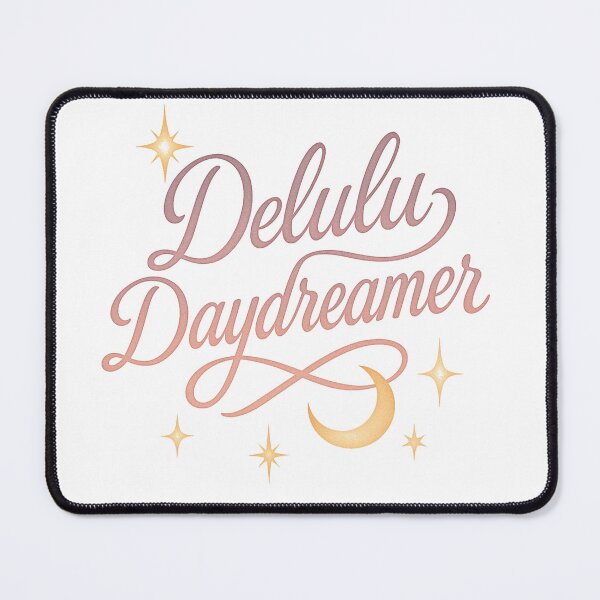 Item preview, Delulu Daydreamer – Pastel Feminine Script with Moon & Stars designed and sold by BeetleDots.