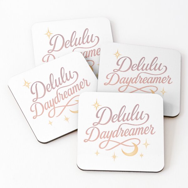 Item preview, Delulu Daydreamer – Pastel Feminine Script with Moon & Stars designed and sold by BeetleDots.