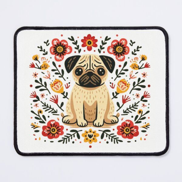 Item preview, Pug Dog Folk Art  designed and sold by netz28.