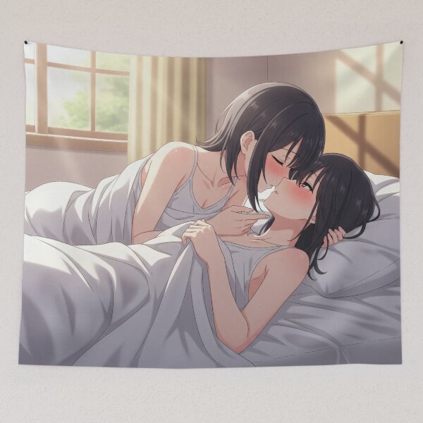 Item preview, Morning tenderness of the YURI couple in white sheets designed and sold by GerwantSHOP.
