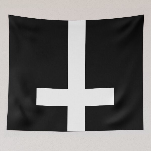 Item preview, Inverted Cross Black Metal Symbol – Dark Aesthetic Design designed and sold by TheKvltStudio.