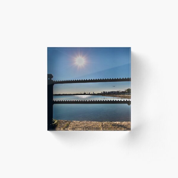 The Old Railing at Castle Island in South Boston, MA Acrylic Block