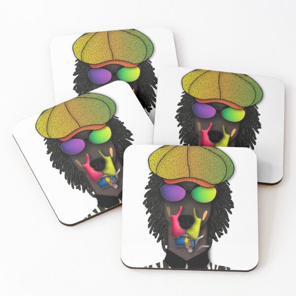 Item preview, "Rainbow Swagger Doberman – Colorful Cool with Zebra Style" designed and sold by KeithAlexander.