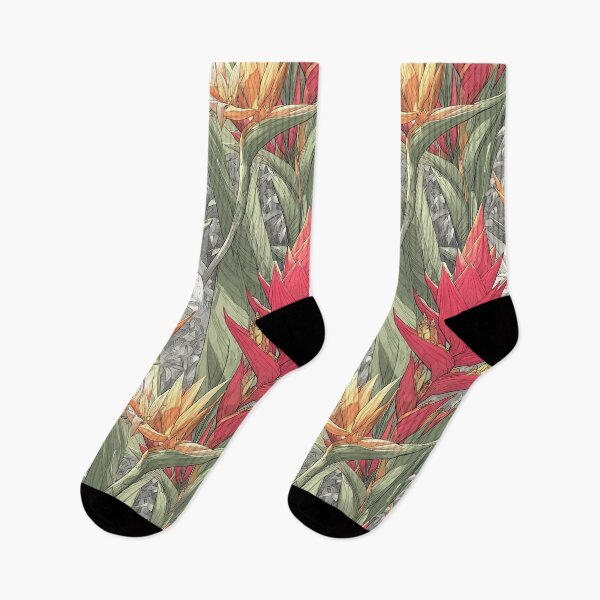 Item preview, Contemporary Tropical Leaves in Peach and Sage designed and sold by Piotrek0001.