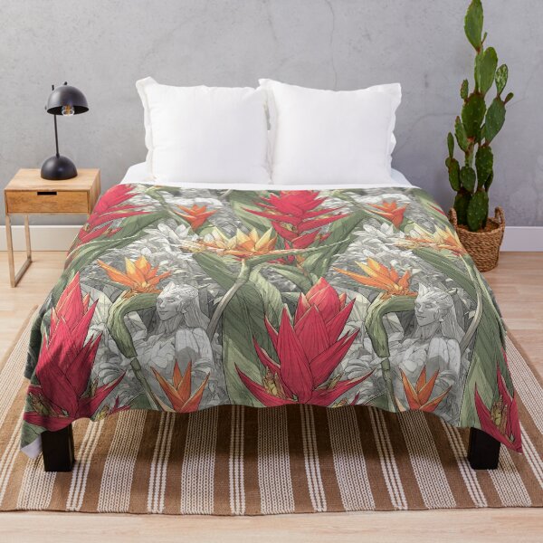 Item preview, Contemporary Tropical Leaves in Peach and Sage designed and sold by Piotrek0001.