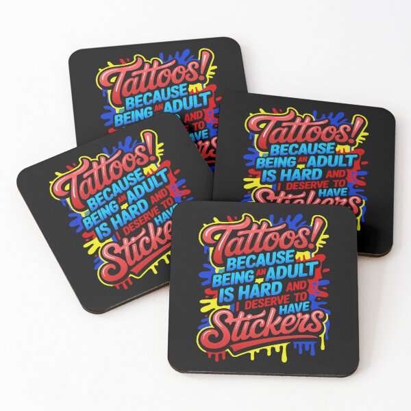 Item preview, Tattoos. Because I Deserve Stickers designed and sold by Angry Swan Designs.