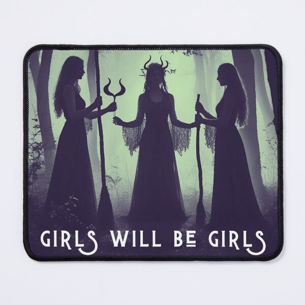 Item preview, Girls Will Be Girls - ladies night witches in the woods green designed and sold by RabbitHoleThings.