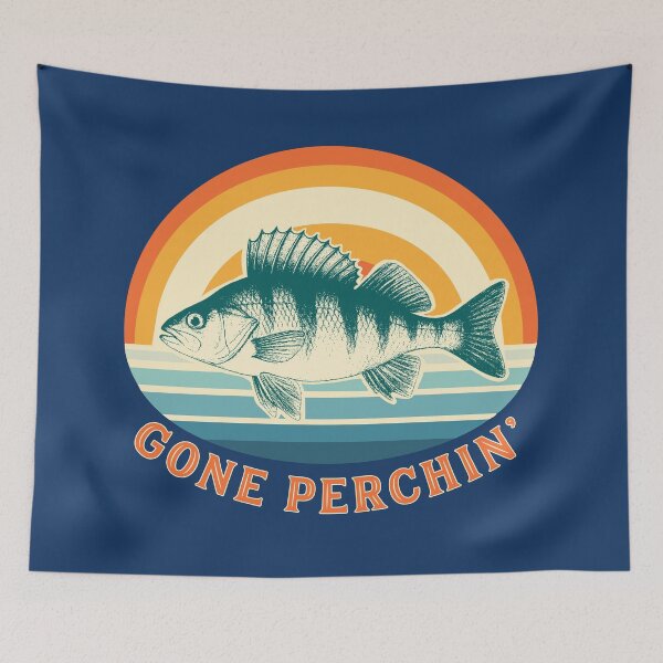Item preview, Perch Fishing Gone Perchin' Sunrise at the Lake designed and sold by AntiqueImages.