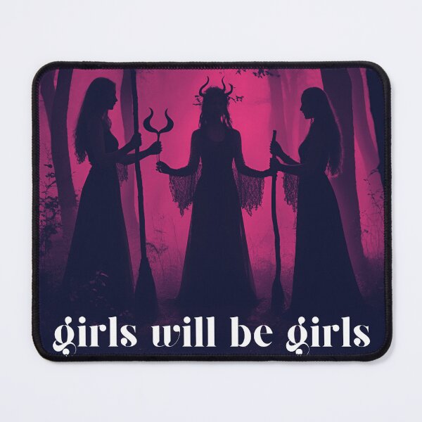 Item preview, Girls Will Be Girls - ladies night witches in the woods red designed and sold by RabbitHoleThings.