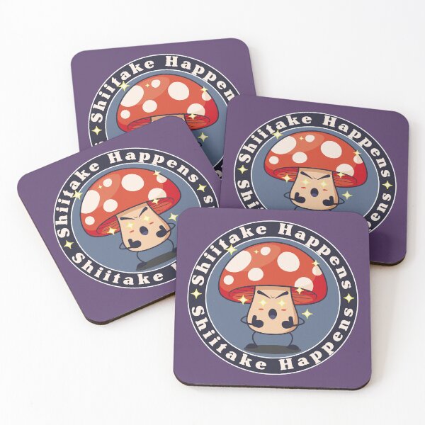 Item preview, Shiitake Happens - Funny Round Mushroom designed and sold by Milena R..
