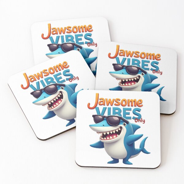 Item preview, Jawsome Vibes Only - Funny Cool Shark with Sunglasses Cartoon Design* designed and sold by AquaPawsStudio.