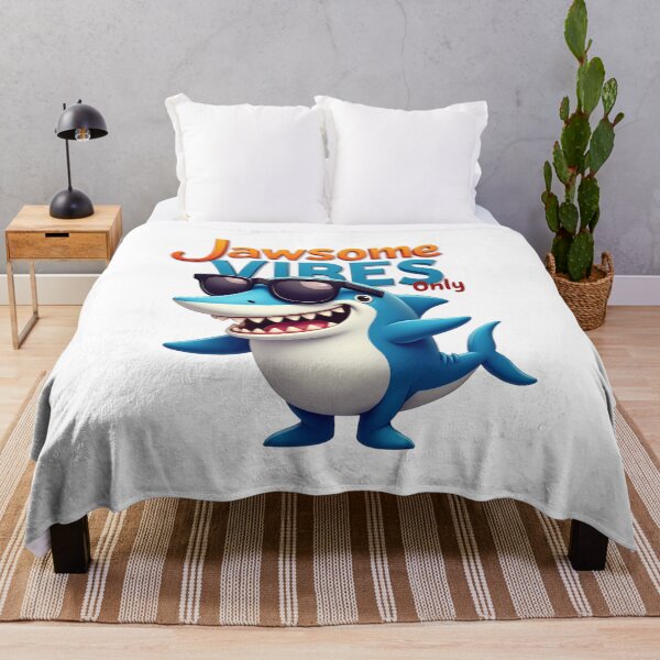 Item preview, Jawsome Vibes Only - Funny Cool Shark with Sunglasses Cartoon Design* designed and sold by AquaPawsStudio.