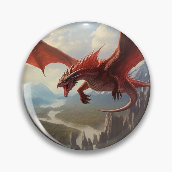 Item preview, The Legendary Red Dragon Mountains designed and sold by GrinGalore.