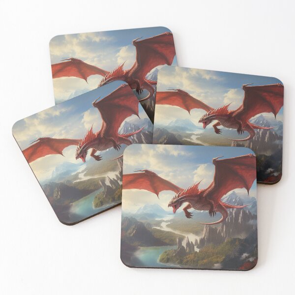 Item preview, The Legendary Red Dragon Mountains designed and sold by GrinGalore.
