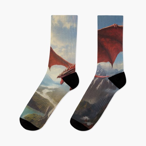 Item preview, The Legendary Red Dragon Mountains designed and sold by GrinGalore.