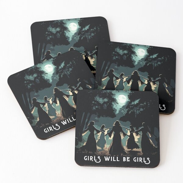 Item preview, Girls Will Be Girls - ladies night witches in the woods glowy designed and sold by RabbitHoleThings.