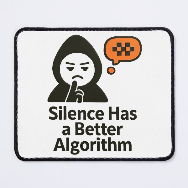 Item preview, Soft Rage Factory™ - Silence Has a Better Algorithm designed and sold by SoftRageFactory™.