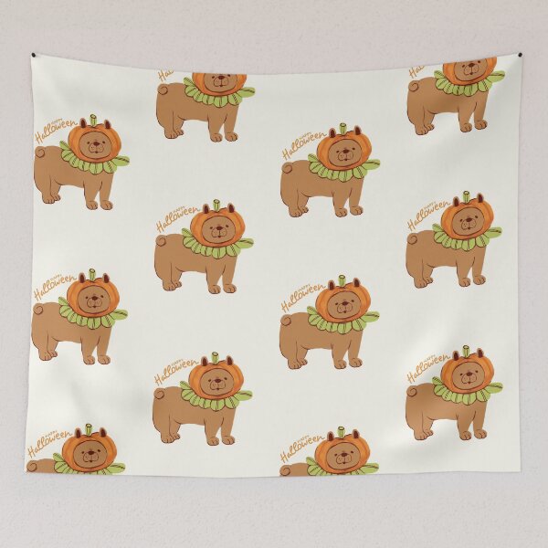 Item preview, Cute Halloween Dog with pumpkin headgear Pet Costume designed and sold by Dark & Darling.