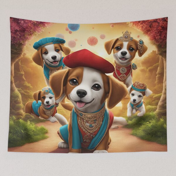 Item preview, Folk Art Bollywood Puppy  designed and sold by Colin Bentham.