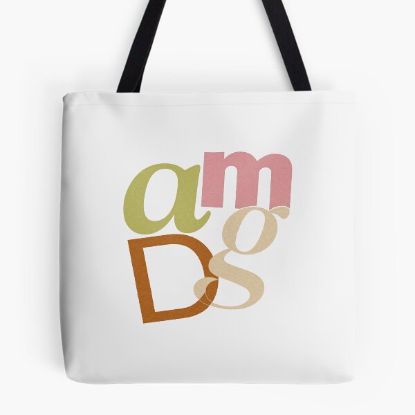 Item preview, Ad Majorem Dei Gloriam (amdg) Catholic trendy typography  designed and sold by mango morning.