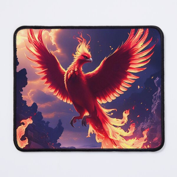 Item preview, Phoenix Rising From Ashes - symbol of rebirth transformation and renewal by destruction designed and sold by RabbitHoleThings.